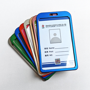 Aluminum Alloy Durable Promotional ID Badge Holder Mobile Gift Card Digital Printing for Tradeshow Giveaways Name Work Number