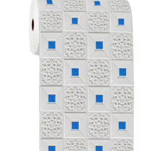 Papier peint adhésif en PVC à motifs géométriques 3D Wyc, ignifuge, anti-collision, panneau mural pour la décoration intérieure de la chambre - Product Image 1