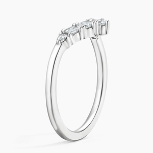 Refined Curved Moissanite <b>Ring</b> Silver Plated Stylish Jewelry for <b>Women</b> <b>Promise</b> <b>Ring</b> Daily Fashion Wear - Product Image 3