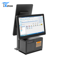 Système POS tout-en-un 15,6 pouces 1920x1080 alimenté par Intel Core, 16 Go de RAM, stockage SSD pour Windows 10/11, double écran, restaurant