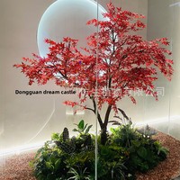 Arbres artificiels de simulation personnalisés en érable rouge et vert, grands modèles OED/ODM pour l'aménagement paysager, plantes artificielles semi-artisanales pour exposition