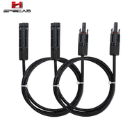 Kit kabel ekstensi Panel surya, peralatan Adaptor Panel surya, Kit kabel ekstensi, HITAM 10 kaki