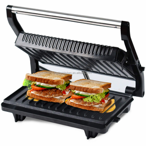 Grill électrique en acier inoxydable presse à sandwich gril à <span class=keywords><strong>panini</strong></span> avec dispositif incliné - Product Image 1
