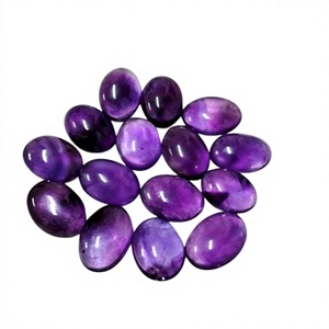 Piedra preciosa de tamaño calibrado de amatista suelta con forma de corte ovalado facetado para uso de joyería a precios a granel por vendedor indio - Product Image 1
