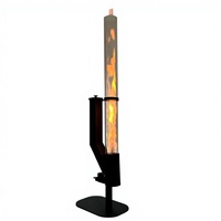 Poêle à granulés de bois vertical moderne en acier, à combustion directe, de type fusée, directement de l'usine |   Chauffage efficace pour le jardin et l'extérieur