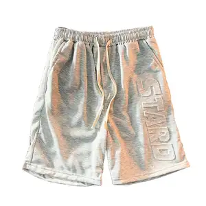 Custom Logo Reliëf Katoenen Jogger Zweet Franse Badstof Shorts