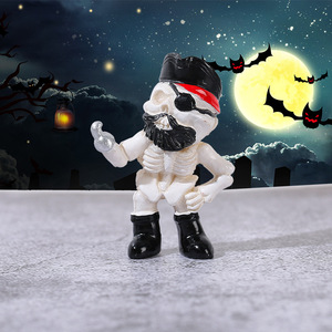 Figurines de squelettes d'Halloween en résine, décorations d'intérieur, ornements de bureau, accessoires de scène créatifs, artisanat DIY - Product Image 4