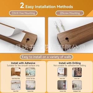 Support mural magnétique en bois pour couteaux, écologique, rangement pour ustensiles de cuisine, pour manches de couteaux - Product Image 5