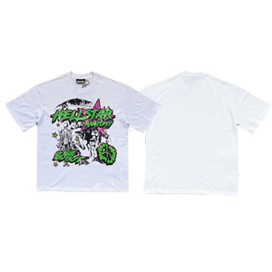 <span class=keywords><strong>Camisetas</strong></span> Unisex Holgadas de Algodón 100% con Estampado 3D de Hip-Hop NFC Cross-Border HELL Hell <span class=keywords><strong>Star</strong></span> para Parejas al por Mayor - Product Image 5