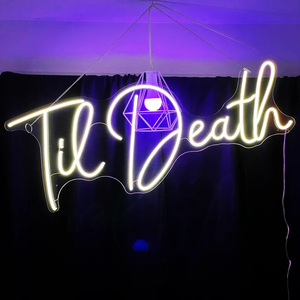 Letrero LED de Neón de Estilo Mixto con Frase de Amor en Cursiva, Código de Bloques, Apellido Familiar para Dormitorio, Boda, Decoración de Pared Interior, Lámpara - Product Image 3