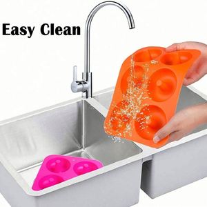 Molde de Silicona Antiadherente para Hornear Pasteles y Donas, Ecológico, Personalizable, con Capacidad para 6 Donas, Apto para Lavavajillas y Horno - Product Image 6