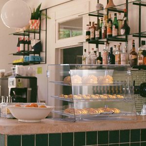 3-Tier Acrylic Baking thực phẩm lưu trữ Rack, Acrylic bánh hiển thị trường hợp, chống bụi bánh & món tráng miệng lưu trữ nguồn cung cấp - Product Image 3