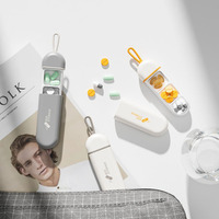 Boîte à pilules portable de style nordique en ABS de la marque Shixia, 3 compartiments, distributeur de comprimés, kit de rangement pour médicaments, organiseur, étui à pilules