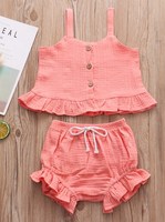 Vente Flash : Ensemble 2 Pièces d'Été en Coton 100% de Haute Qualité avec Appliques, Vêtements et Accessoires pour Bébés et Tout-Petits, Motif Dessin Animé