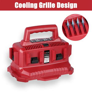 Cargador de Batería Rápido de 6 Puertos y 18 V, Reemplazo para Milwaukee 48-59-1806, Compatible con M18 14.4V-18V, Carga Simultánea de 6 Baterías - Product Image 4