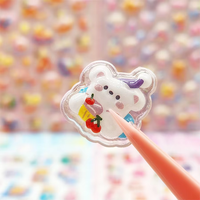 Pegatinas 3D en relieve, pegatinas huecas de animales de dibujos animados, calcomanías decorativas DIY para vasos de agua