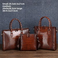 Tas Bahu Pria Bermotif Buaya Tas Bisnis Tas Selempang Modis Katun Nilon Tahan Air Kelas Atas