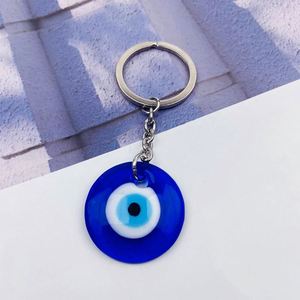 Porte-clés et pendentifs œil turc bleu, amulette porte-bonheur en verre et métal pour la création d'ornements suspendus - Product Image 6