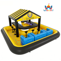 Bar flottant gonflable pour piscine, directement de l'usine, avec sièges pour adultes, équipement de jeu aquatique