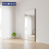 Portes coulissantes en verre avec cadre en aluminium fin et étanche RICHOCEAN Chine, cloison de séparation, porte d'entrée