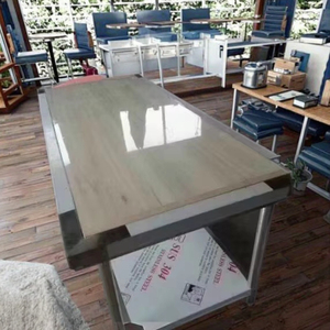 Commercial Kitchen Stainless Steel <strong>Work</strong> <strong>Table</strong> Wooden Cutting Board 500kg/m Load Capacity Self-Cleaning Coating for Hotels - Product Image 2