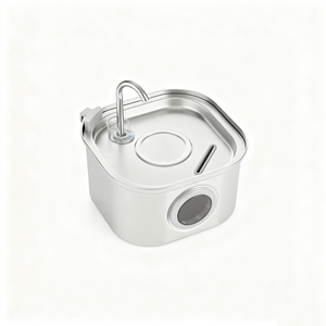 Dispensador de Agua Automático para Mascotas JEPSUN de 3.2L, Acero Inoxidable, Fuente de Agua para Perros y Gatos, Diseño Cuadrado Enchufable, Uso en Interiores, Suministros para Mascotas - Product Image 4