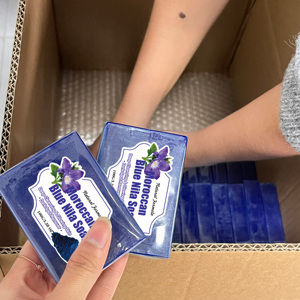 Skincare Herbal Whitening Handmade Moroccan <strong>Blue</strong> Nila <strong>Soap</strong> Gentle Exfoliant Womens Hand Made <strong>Soap</strong> Smooth Scrub Bar <strong>Soap</strong> - Product Image 5