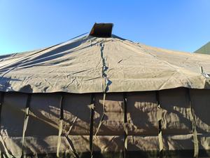 Tente en toile économique Afrique du <span class=keywords><strong>Sud</strong></span>, vert armée, imperméable, 5x10m, une chambre, quatre saisons, grand abri de campagne pour la vente - Product Image 4