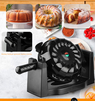 Mini gaufrier électrique avec plaques antiadhésives et chauffage uniforme pour gâteaux faits maison, utilisation en extérieur, desserts rapides