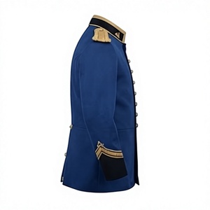 Tunique de cérémonie bleu foncé pour homme, style uniforme de parade, vêtement d'extérieur formel, service OEM - Product Image 3