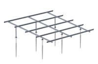 Système de structure agricole pour panneaux solaires photovoltaïques en acier galvanisé terrestre, support de montage au sol