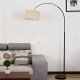 Lámpara de Pie LED Moderna de Lujo Estilo Europeo con Cubierta de Tela de Hierro, Alto Brillo, para Decoración de Hotel, Sala de Estar, Dormitorio u Oficina