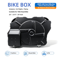 Boîte de transport rigide pour vélo OEM en HDPE et ABS, sans démontage de la poignée, compatible avec les vélos de route 700c, valise de transport aérien pour triathlon