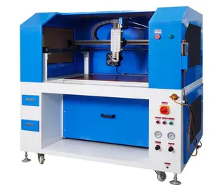 Rinngo ba trục CNC keo máy với lá chắn bảo vệ môi trường dán Applicator nóng chảy keo Dispenser cho hộp