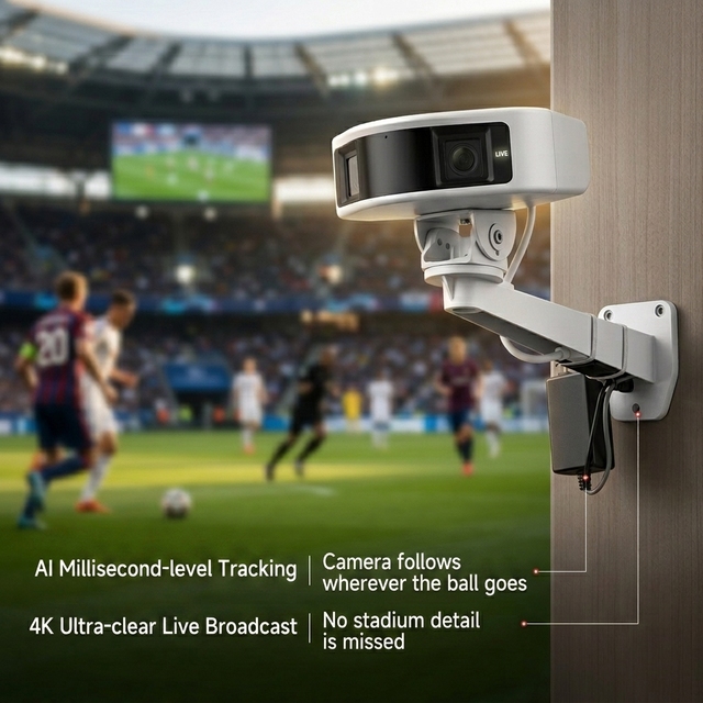 Fixed Ai Camera 4k Sports Camera Waterproof HD for Football Basketball  Rugby Matches & Training