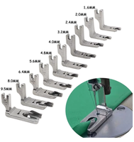 Accessoires pour machine à coudre domestique à une aiguille - Kit de pieds presseurs - Pied presseur de rechange pour ourlets roulés - Accessoire de couture