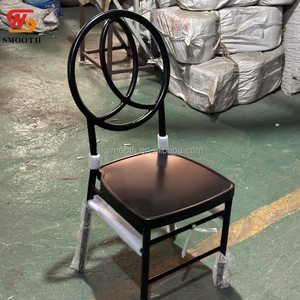 SMOOTH Classic Gold Metal Hotel <b>Chair</b> Solid Back <b>Stackable</b> Modern Design Indoor Outdoor <b>Chair</b> for Wedding Event Decor - Product Image 3