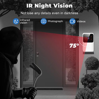 Sonnette Intelligente Wi-Fi HD Tuya App M8 720P avec Récepteur USB, Vision Nocturne, Interphone et Options de Stockage Cloud
