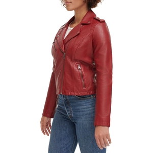 Veste en cuir d'agneau véritable pour femme, style bomber court, tendance printemps, vente en gros - Product Image 3