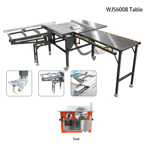 Sierra de mesa portátil WJ600B para carpintería con motor central y diseño de panel horizontal, máquina deslizante para cortar <span class=keywords><strong>madera</strong></span> al por mayor - Product Image 3