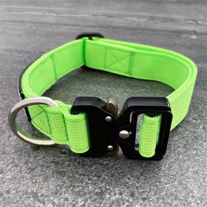 도매 맞춤형 로고 전술 헤비 듀티 애완 동물 개 목걸이 금속 버클과 야외 나일론 개 목걸이 - Product Image 2