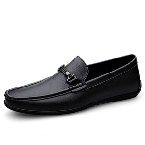 Mocasines de Cuero Genuino Blanco, Sin Cordones, Punta Redonda, Transpirables, Suela de Goma, Entresuela de EVA, Para Todas las Temporadas, Zapatos para Hombre - Product Image 2