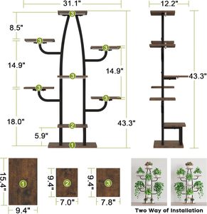 Soporte <span class=keywords><strong>para</strong></span> <span class=keywords><strong>Plantas</strong></span> <span class=keywords><strong>de</strong></span> Interior Tipo Estante con Luz <span class=keywords><strong>de</strong></span> Cultivo, Estante Esquinero <span class=keywords><strong>de</strong></span> 43 Pulgadas <span class=keywords><strong>para</strong></span> <span class=keywords><strong>Cactus</strong></span> y Flores en la Sala <span class=keywords><strong>de</strong></span> Estar - Product Image 5