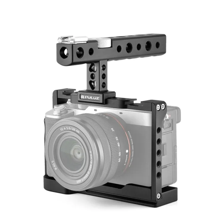 소니 알파 7C / ILCE-7C / A7C 용 핸들이있는 최고 품질의 godox 비디오 카메라 케이지 영화 제작 장비