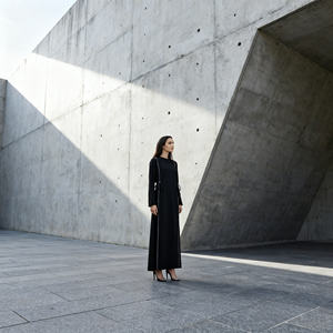 ชุดอาบายะห์ผ้าโพลีเอสเตอร์ประดับเลื่อมหรูหราสำหรับสตรีมุสลิม ชุดราตรีงานเลี้ยงสุดหรู รับสั่งทำขายส่ง - Product Image 1