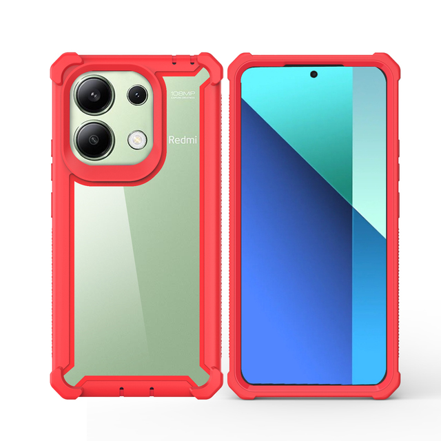 Space Design Double Layer Tpu Pc Material Phone Cover Shockproof Transparent Mobile Phone Protection Case for Redmi Note 13 4G
