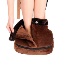 Bottes de Massage chauffantes 2 en 1, masseur de pieds, chauffe-pieds d'hiver chauds et confortables