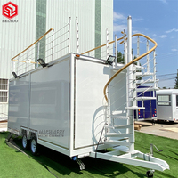 Remorque mobile personnalisée de stade de concession de camion de nourriture à deux étages à deux étages avec équipement de cuisine tout usage