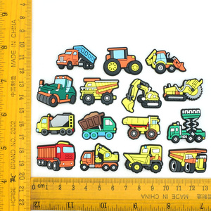 จี้ตกแต่งรองเท้าและเข็มกลัดรองเท้า PVC แบบหนาพิเศษ ลายรถก่อสร้าง สำหรับ<span class=keywords><strong>รองเท้า</strong></span>แบบสวม - Product Image 3