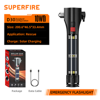 Lampe de poche de camping en alliage d'aluminium LED rechargeable étanche 10W personnalisée de haute qualité
